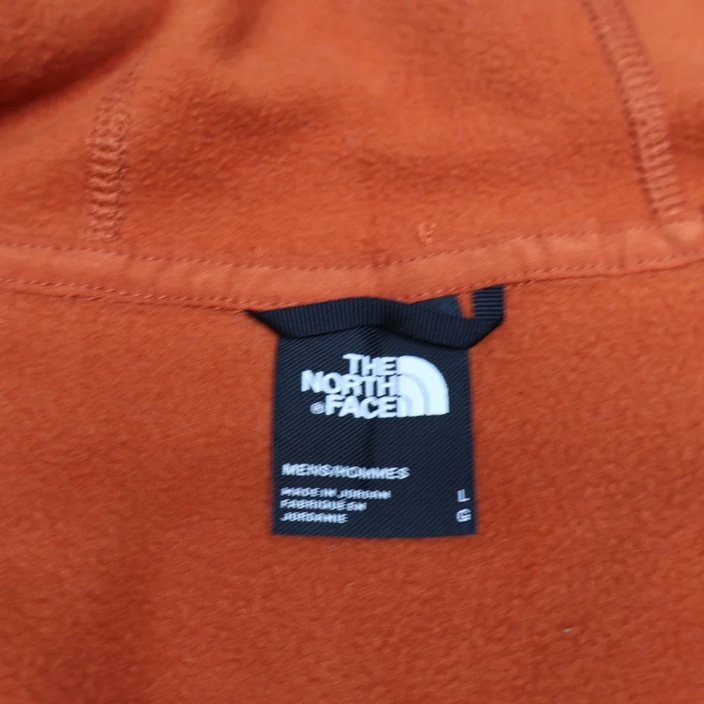 North Face Canyonlands Hoodie Mens Large Orange Fleece Full Zip Outdoor Gorpcore